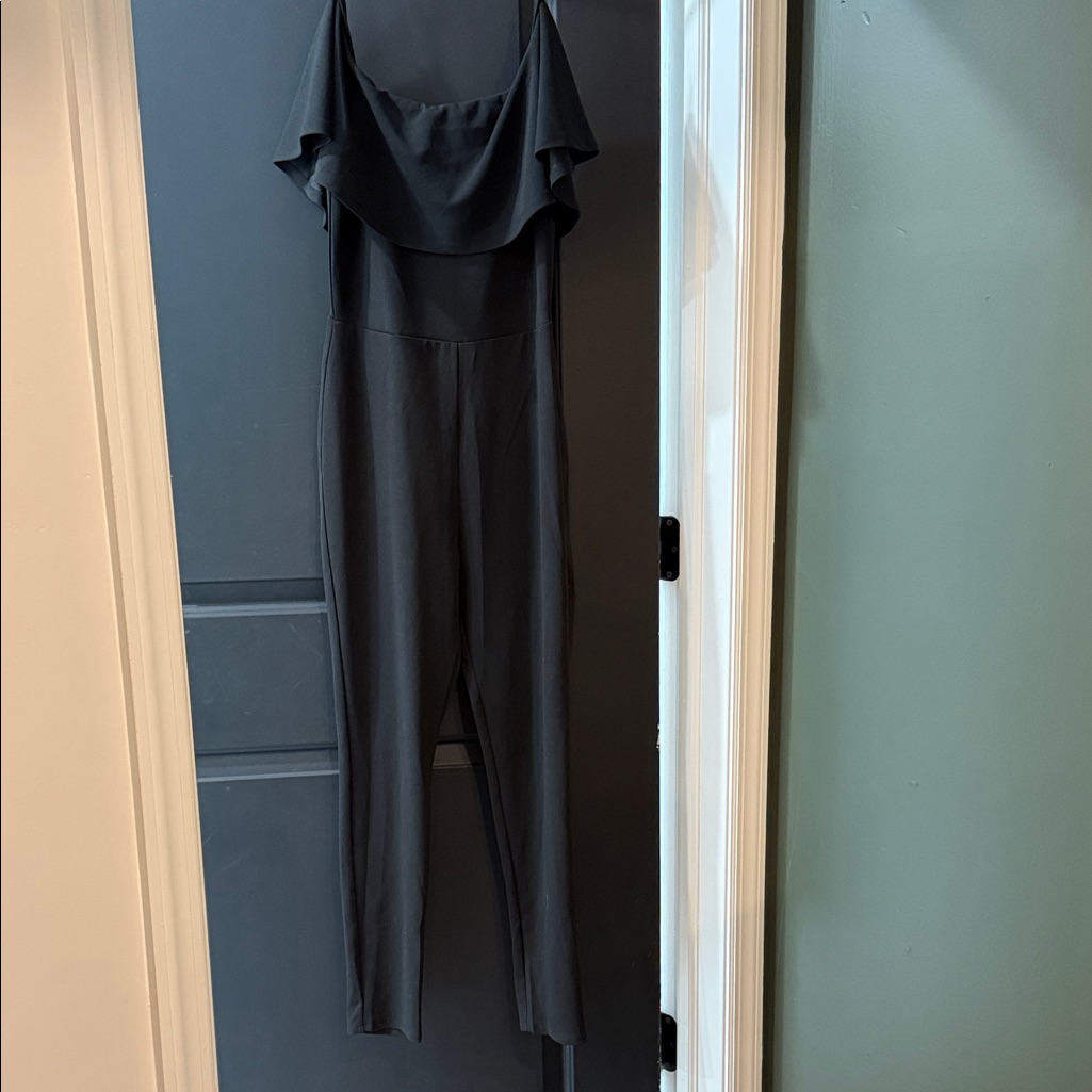 Fashion Nova Off-Shoulder Black Jumpsuit